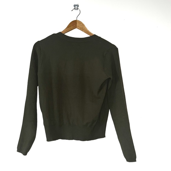 Calvin Klein Jeans Green Button Cardigan - Picture 2 of 4